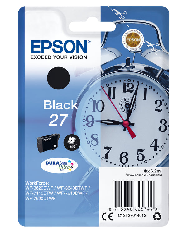 Epson 27 Sort 350 sider Blæk C13T27014012