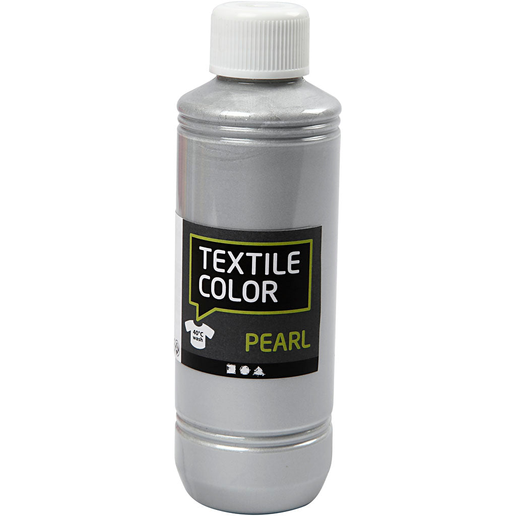 Textile Color, perlemor, sølv, 250 ml/ 1 fl.