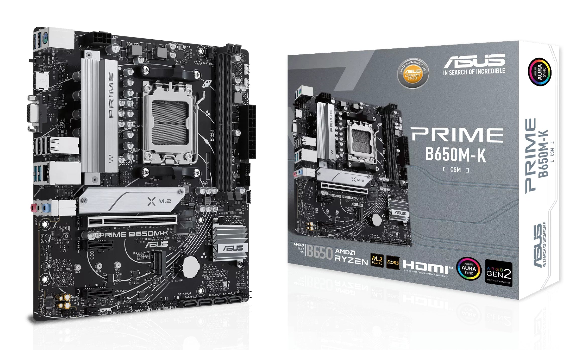 ASUS PRIME B650M-K Micro-ATX Socket AM5 AMD B650