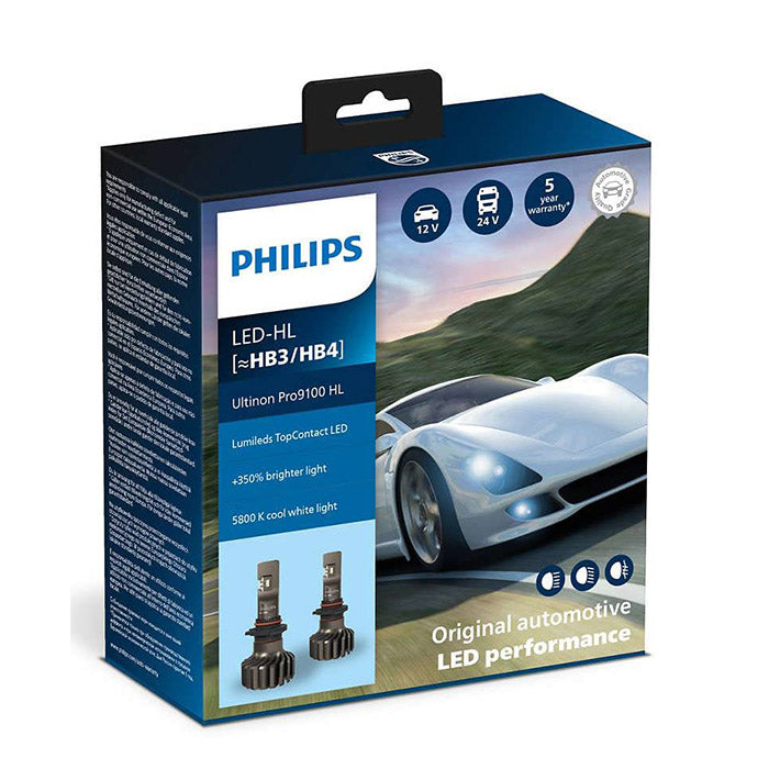 Philips Ultinon Pro9100 LED HB3/HB4 12/24V - Sæt