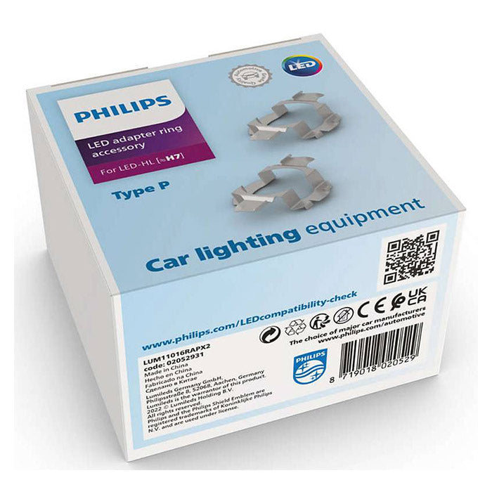Adapterringe til LED H7 universal montering, RAP/RAE - 2 stk. Philips