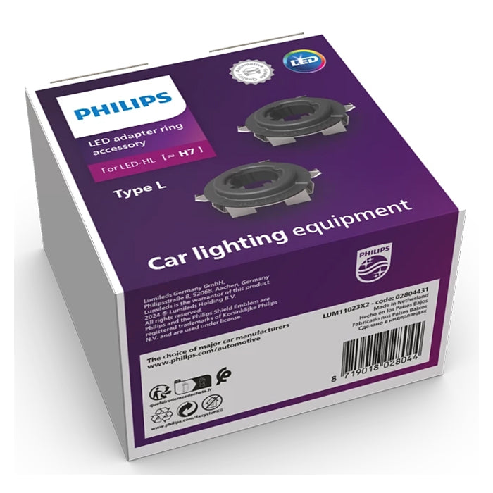 Adapterringe til LED H7 forlygter, universal TYPE L - Philips