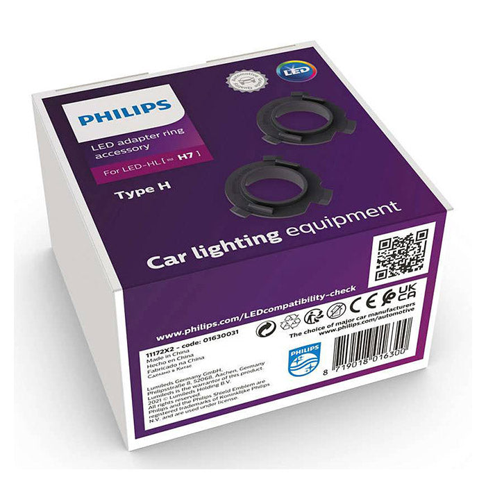Adapterringe til LED H7 montering, universal TYPE H - Philips