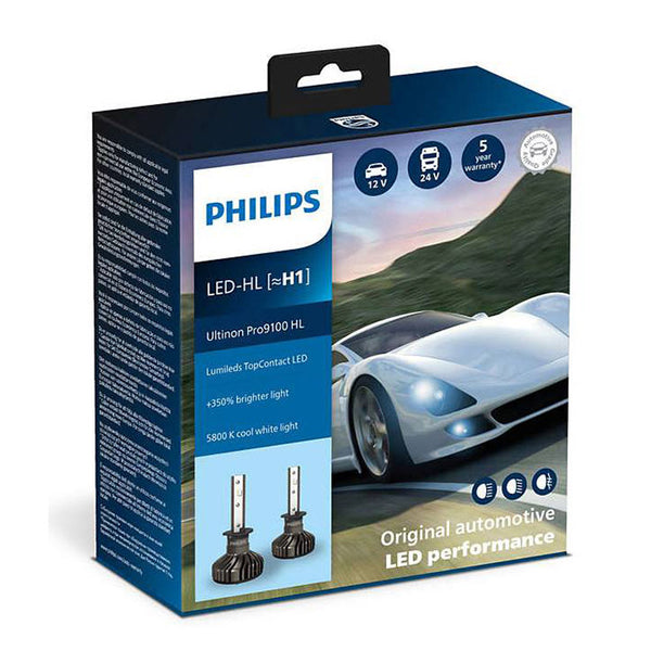 Philips Ultinon Pro9100 LED H1 12/24V - Sæt