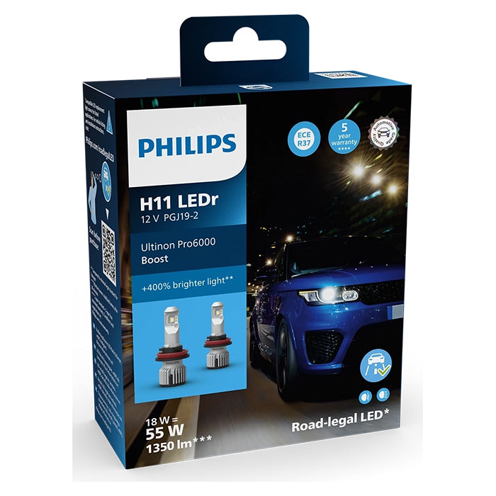 Ultinon Pro6000 Boost Led H11 Ece Godkendt - philips