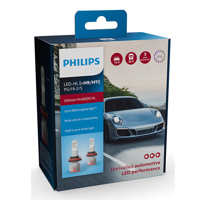 Philips Ultinon Pro9200 LED H11/H9 12/24V - Sæt