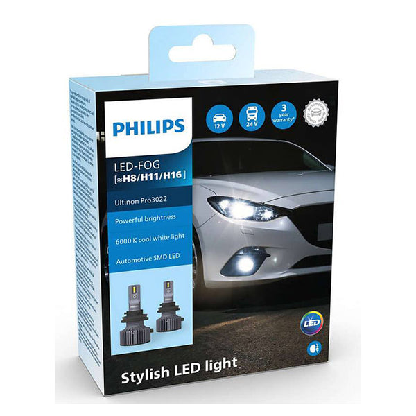 Philips Ultinon Pro3022 LED Fog H8/H11/H16 -12/24V- Sæt