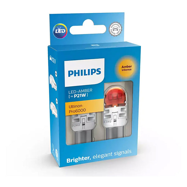 Philips Ultinon Pro6000 LED P21W Gul 12V - Sæt