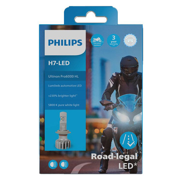Philips Ultinon Pro6000 LED H7 MC ECE godkendt - 1 stk.