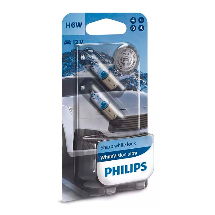 Philips WhiteVision Ultra H6W 12V - Sæt