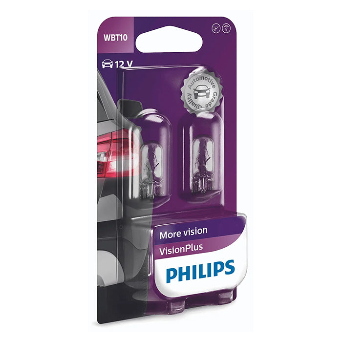 Philips VisionPlus W6W 12V - Sæt