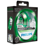 Philips Colorvision Grøn H4 60/55W 12V - Sæt