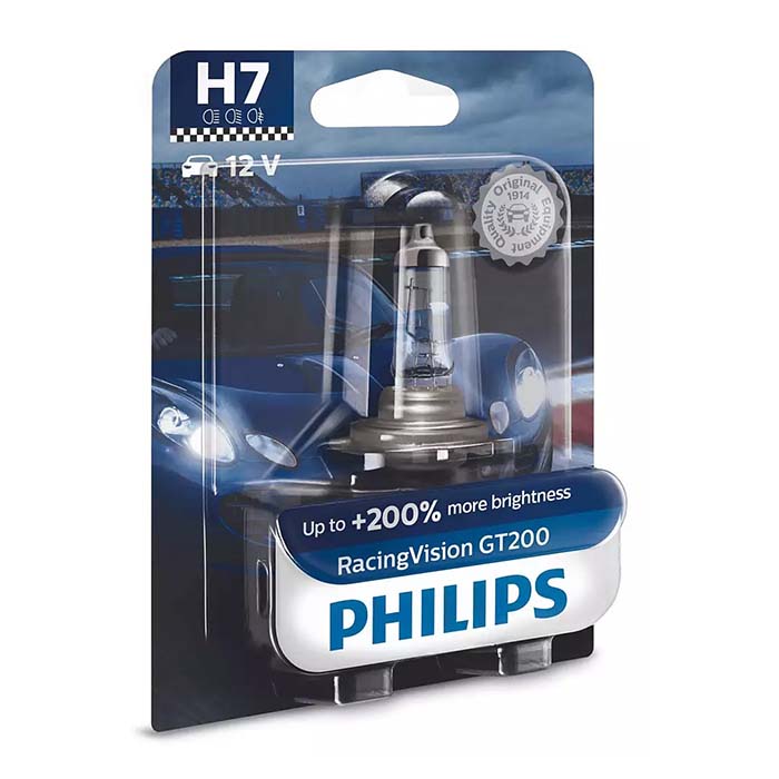 Philips RacingVision GT200 H7 55W 12V - 1 stk.