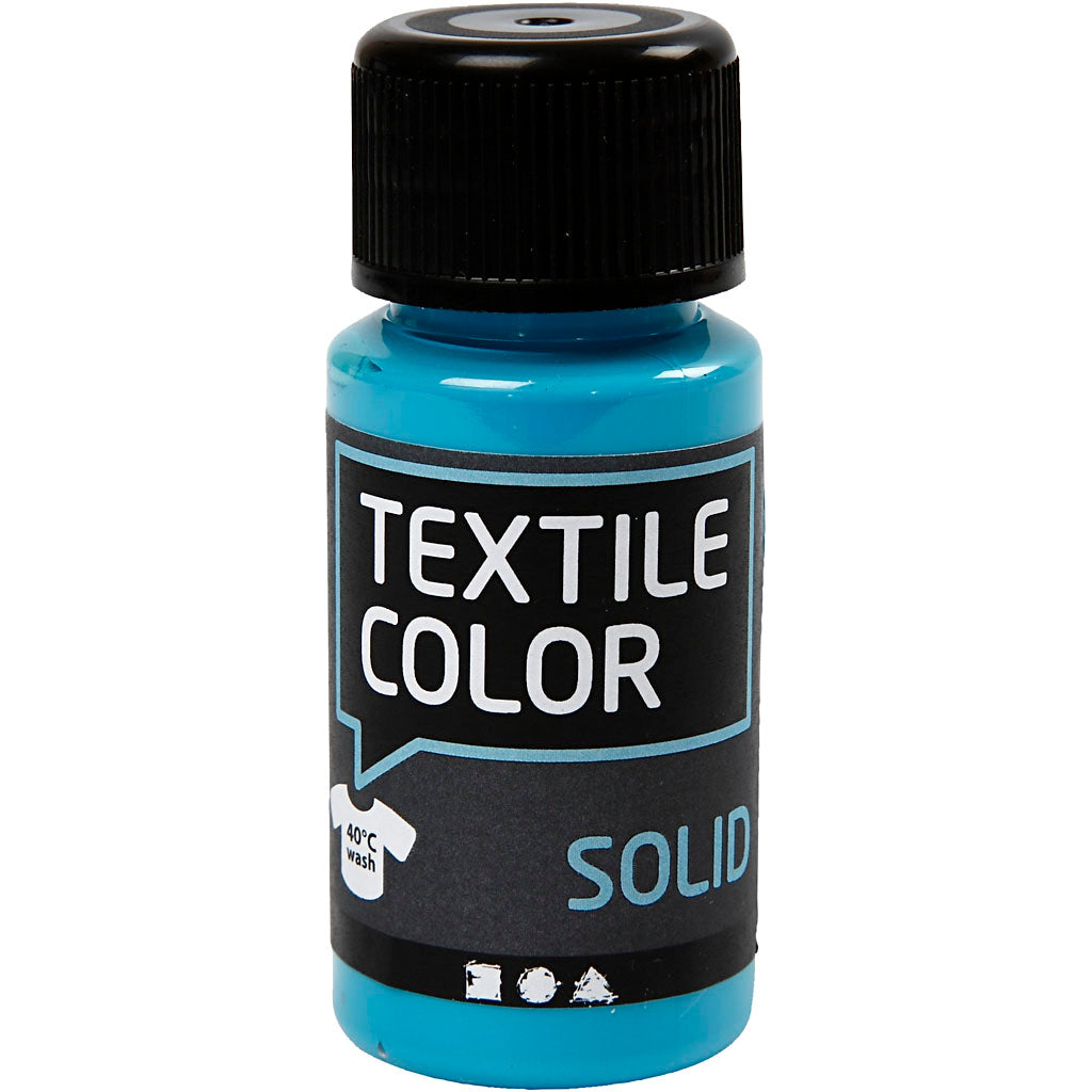 Textile Solid, dækkende, turkisblå, 50 ml/ 1 fl.