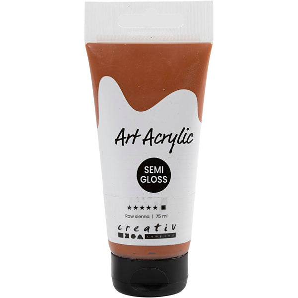 Art Akrylmaling, halvblank, dækkende, raw sienna, 75 ml/ 1 fl.