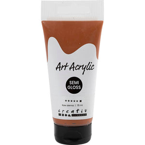 Art Akrylmaling, halvblank, dækkende, raw sienna, 75 ml/ 1 fl.