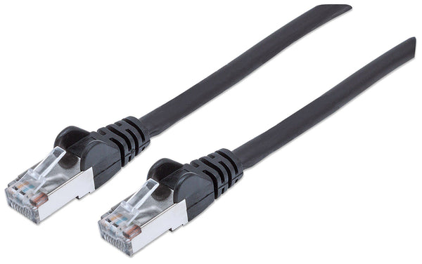 Intellinet Network Patch Cable, Cat6, 7.5m, Black, Copper, S/FTP, LSOH / LSZH, PVC, RJ45, Gold Plated Contacts, Snagless, Booted, Polybag CAT 6 SFTP, PiMF 7.5m Patchkabel Sort