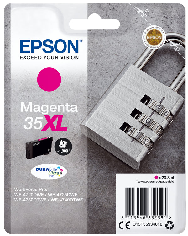 Epson 35XL Magenta 1900 sider Blæk C13T35934010