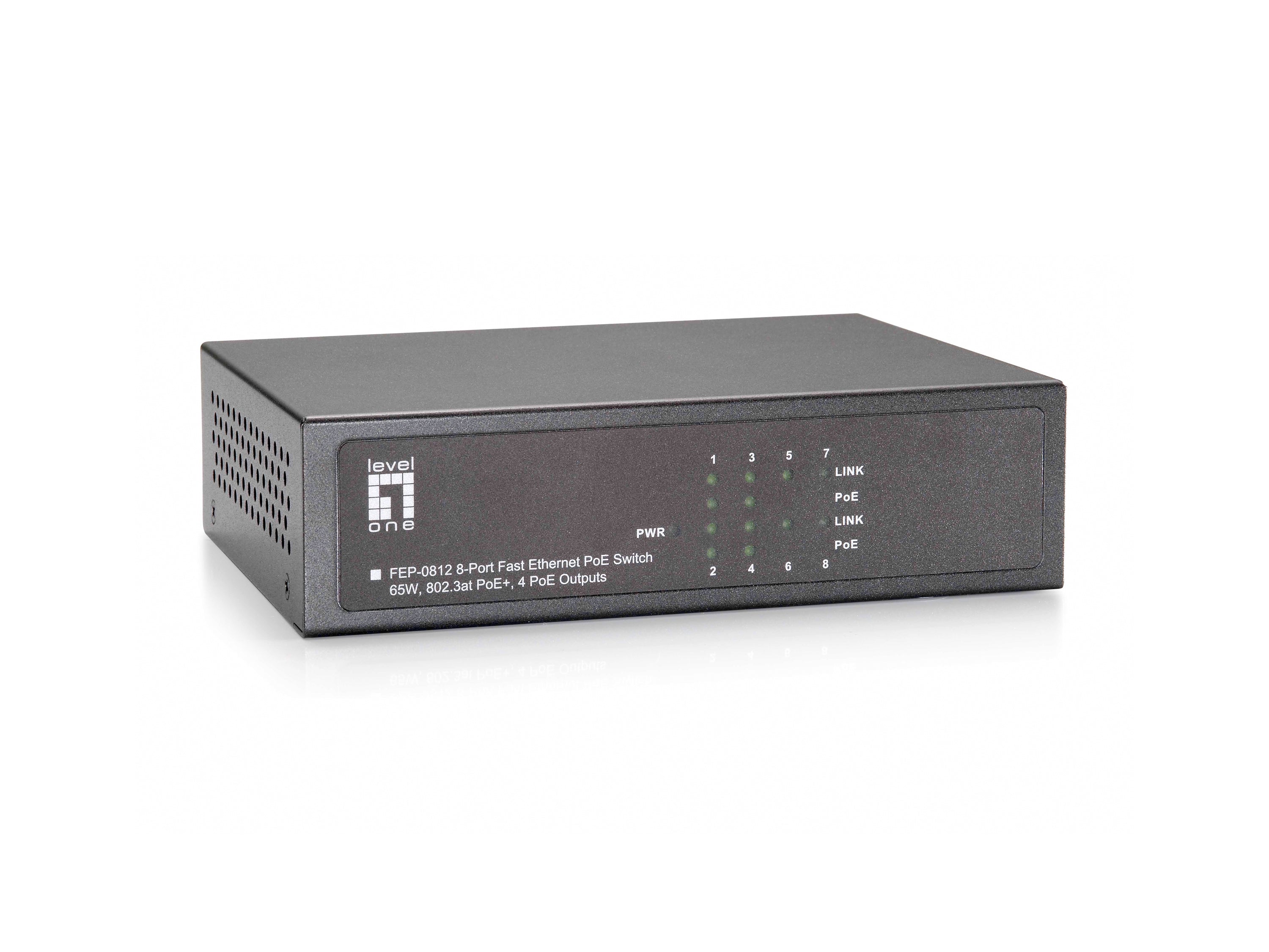 LevelOne FEP-0812 Switch 8-porte 10/100  PoE