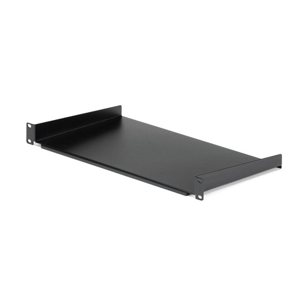StarTech.com 1U Server Rack Cabinet Shelf - Fixed  Deep Cantilever Rackmount Tray for 19 Data/AV/Network Enclosure w/cage nuts, screws Rackhylde Sort