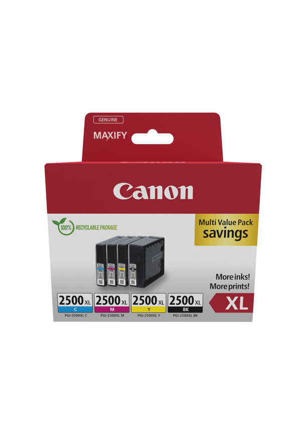 Canon PGI 2500XL BK/C/M/Y Multipack Sort Gul Cyan Magenta Blækbeholder