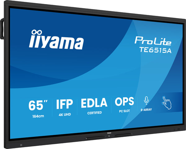 65iWIDE IFP 40-Points Bonded DeepContrast IR? Screen 3840 x 2160 4K UHD IPS panel LED Bl. Google EDLA Certified Full Metal Housing Fan-less Speakers(2x 20 Watt(