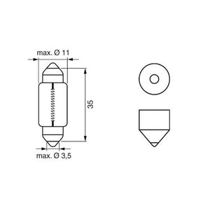 Bosch Pure Light pære C5W 12V Pinol - 2 stk.