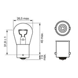 Bosch Pure Light pære P21W 12V - 2 stk.