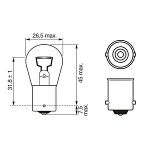 Bosch Pure Light pære P21W 12V - 2 stk.
