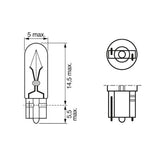Bosch Pure Light pære W1,2W 12V Instrumentlys - 2 stk.