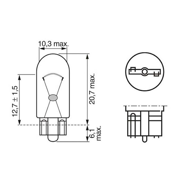 Bosch Pure Light pære W5W 12V - 2 stk.
