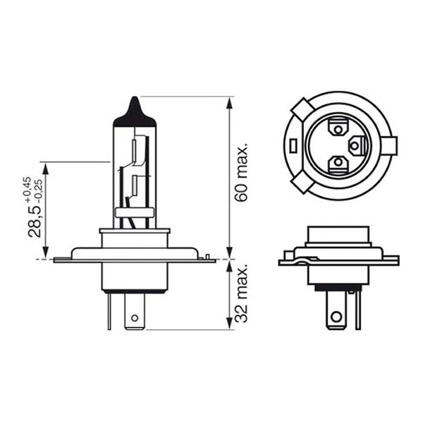 Bosch Plus 90 pære H4 60/55W 12V