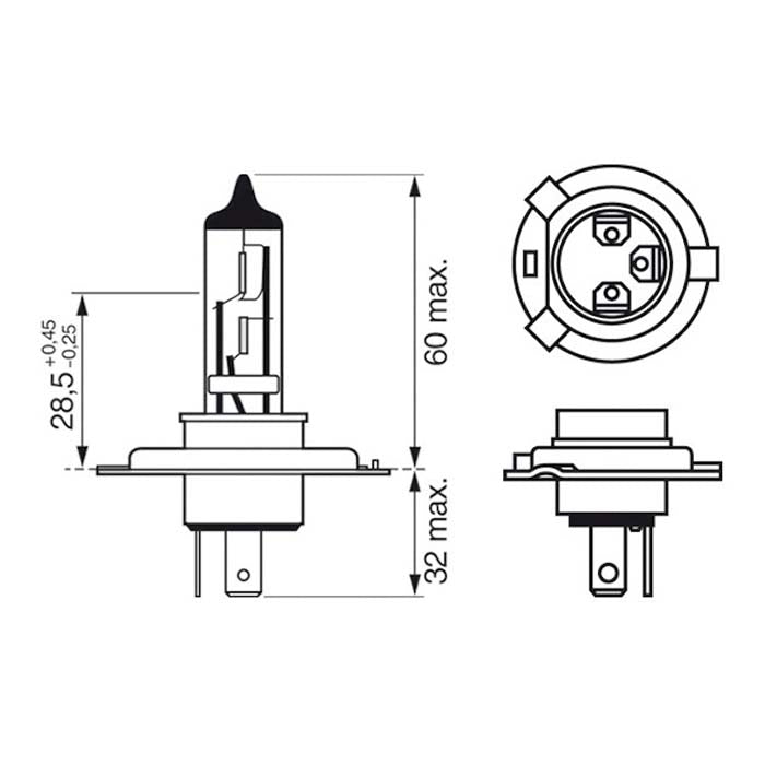 Bosch Plus 90 pære H4 60/55W 12V