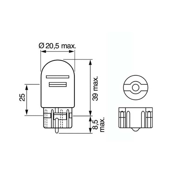 Bosch Pure Light pære W21/5W 12V