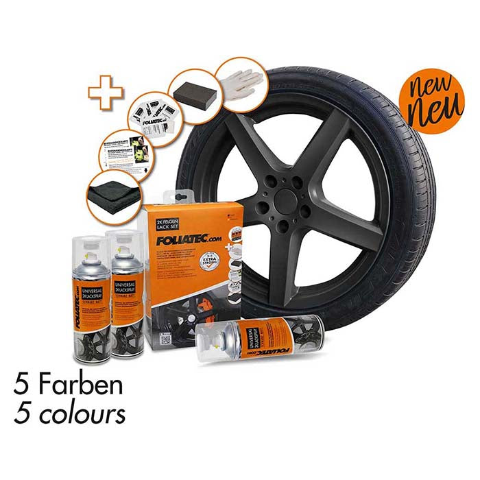 Foliatec fælgmaling kit 2K, blank metallic