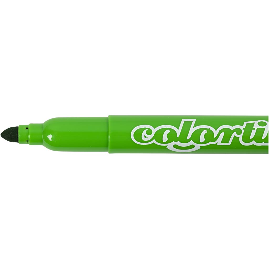 Colortime Tusch, streg 5 mm, standardfarver, 12 stk./ 1 pk.