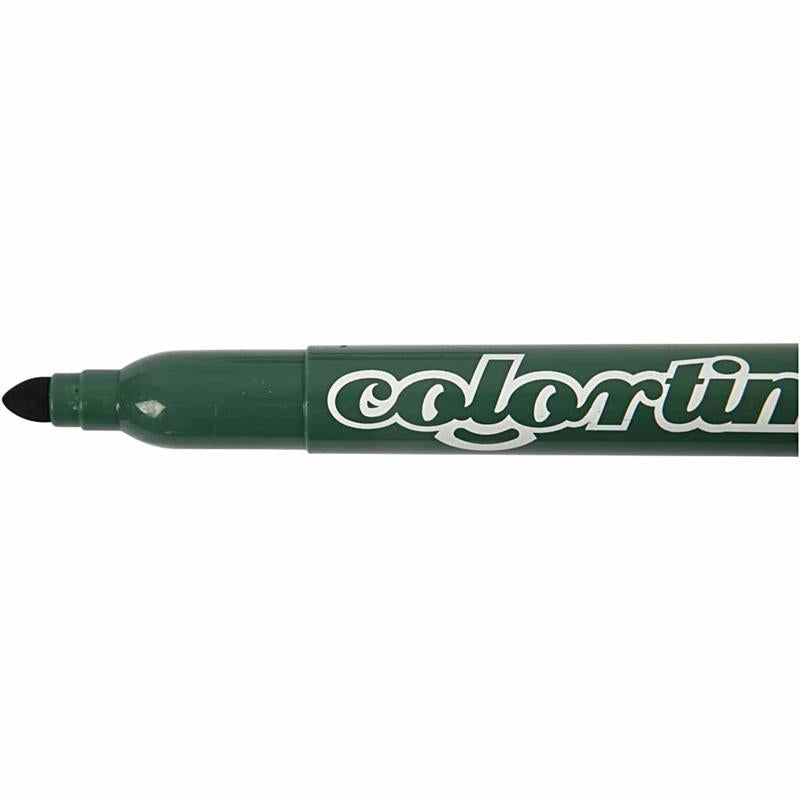 Colortime Tusch, streg 5 mm, suppleringsfarver, 12 stk./ 1 pk.
