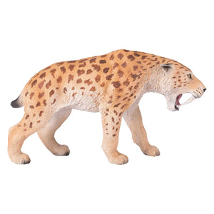 Smilodon sabelkat figur 12,8x3,8x7,6 cm kunststof - Mojo