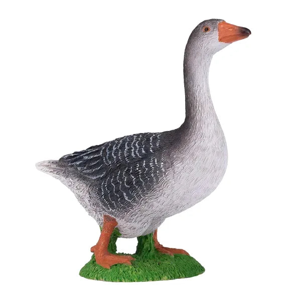 Grågås legetøjsfigur 8,6 cm – realistisk fuglefigur til børn, pædagogisk legetøj – Mojo