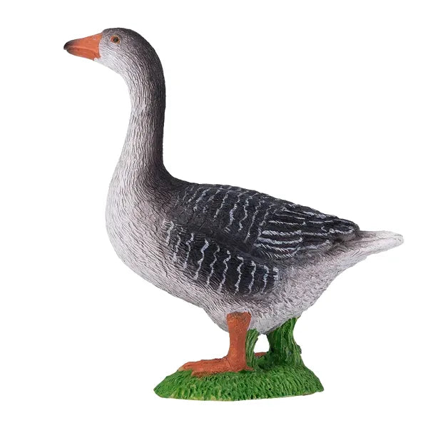 Grågås legetøjsfigur 8,6 cm – realistisk fuglefigur til børn, pædagogisk legetøj – Mojo