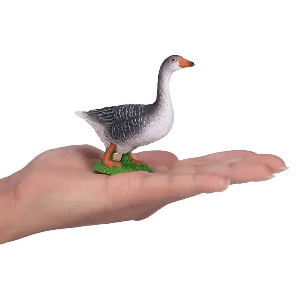 Grågås legetøjsfigur 8,6 cm – realistisk fuglefigur til børn, pædagogisk legetøj – Mojo