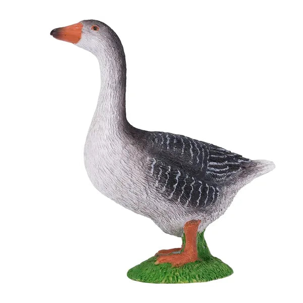 Grågås legetøjsfigur 8,6 cm – realistisk fuglefigur til børn, pædagogisk legetøj – Mojo