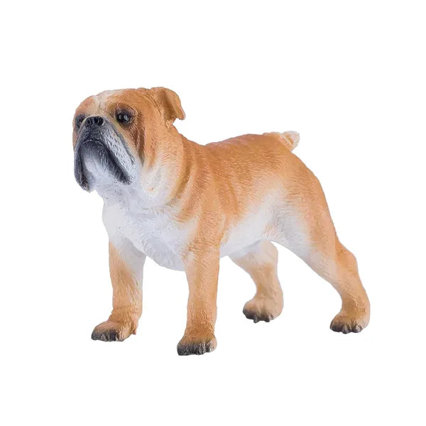Engelsk bulldog figur i kunststof, 6 cm – legetøj til børn fra 3 år, Mojo