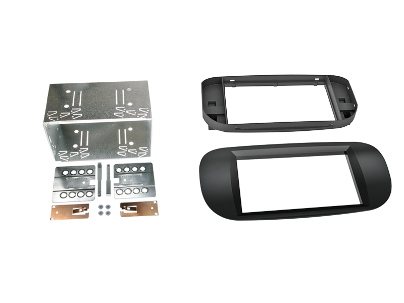 2-DIN kit Fiat 500 05->  sort