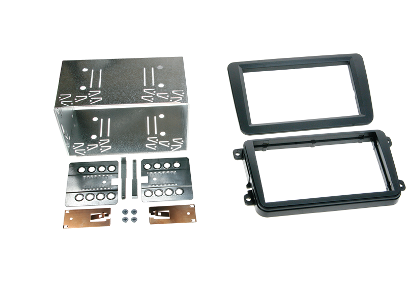 2-DIN kit div. VW sort rubbertouch