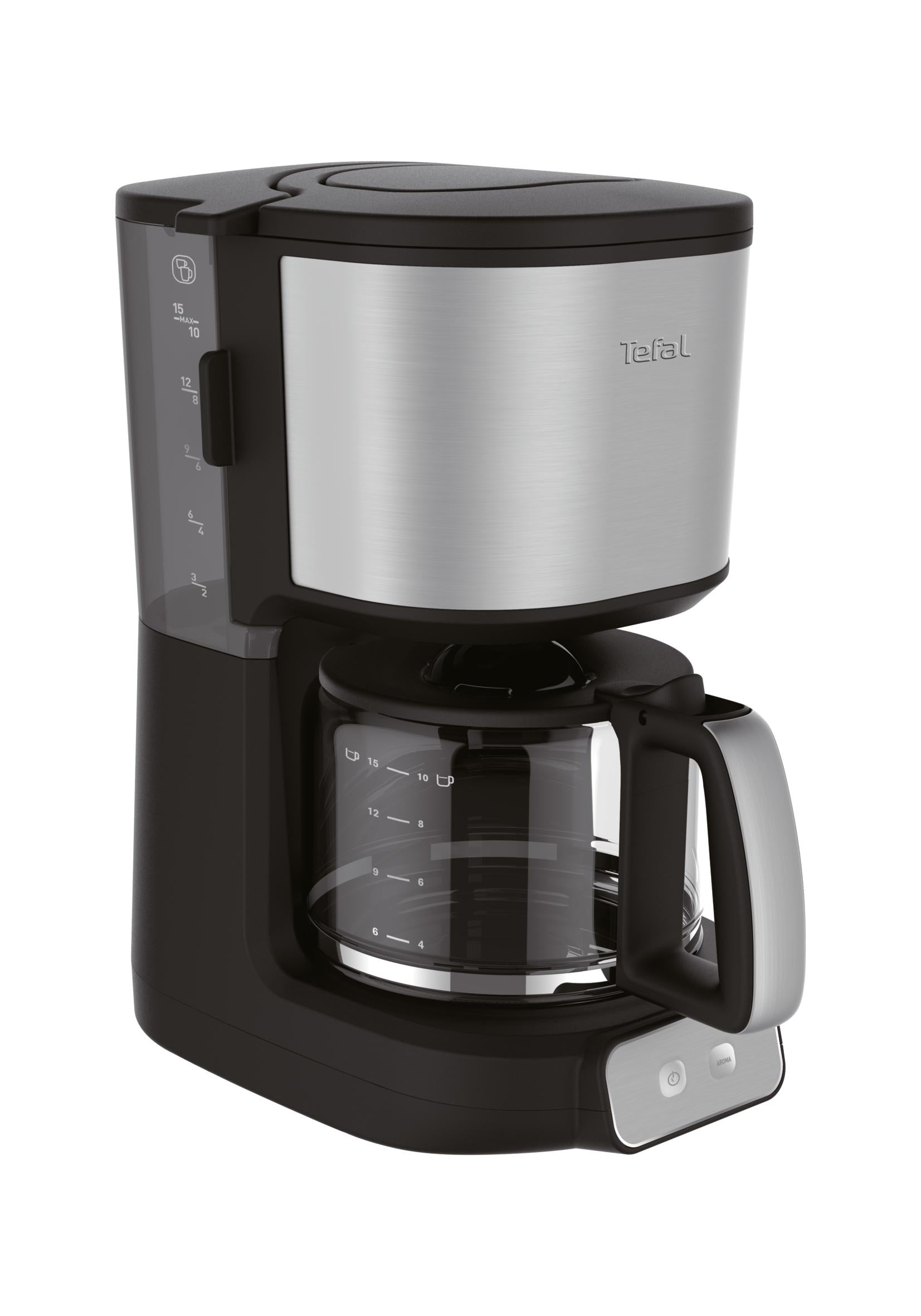 Tefal Element CM470810 Kaffemaskine 1.25liter Sort/rustfrit stål