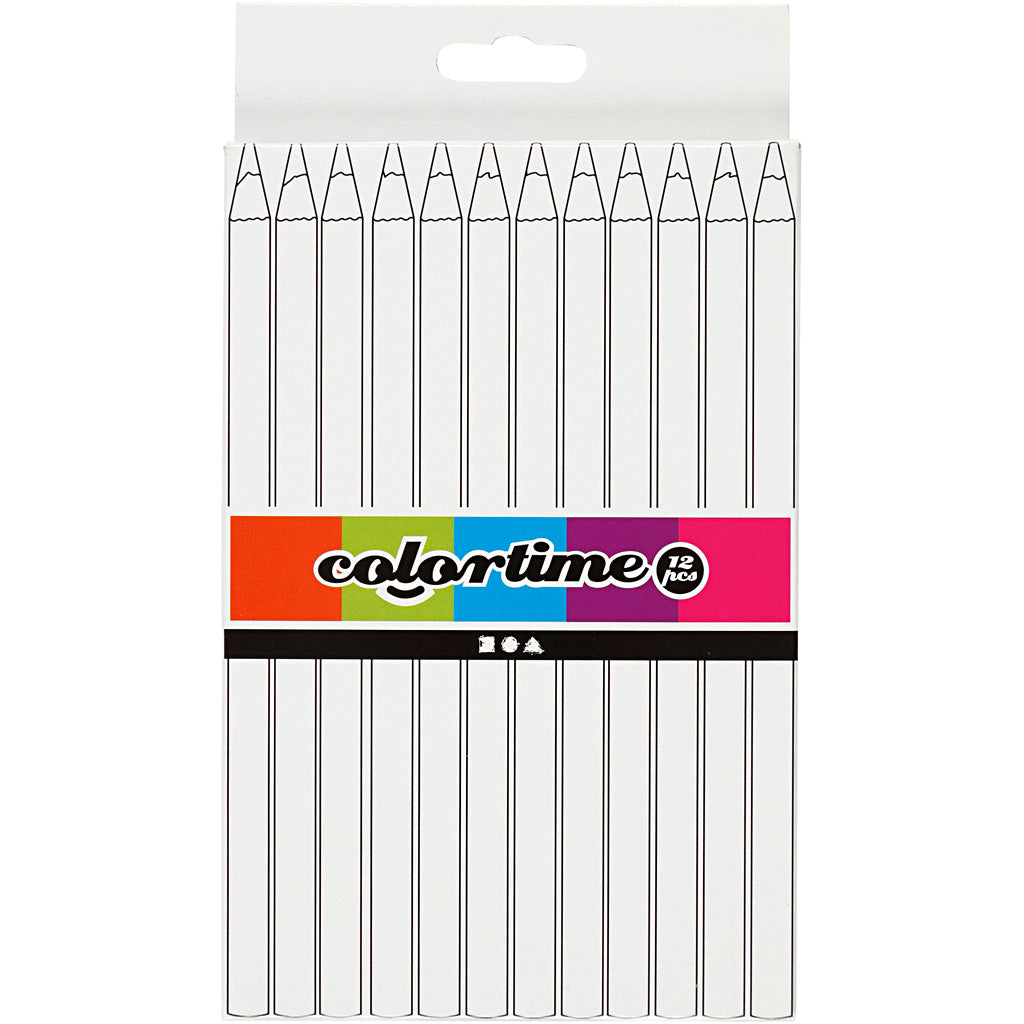 Colortime Farveblyanter, L: 17,45 cm, mine 5 mm, JUMBO, pink, 12 stk./ 1 pk.