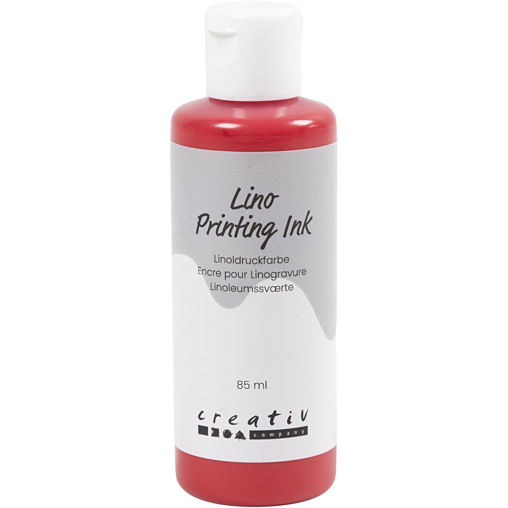 Linoleumsmaling, rød, 85 ml/ 1 fl.