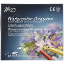 Gallery Akvarel, L: 9,3 cm, tykkelse 8 mm, sort (331), 12 stk./ 1 pk.