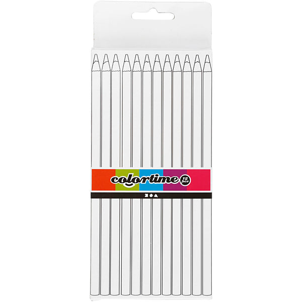 Colortime Farveblyanter, L: 17 cm, mine 3 mm, pink, 12 stk./ 1 pk.